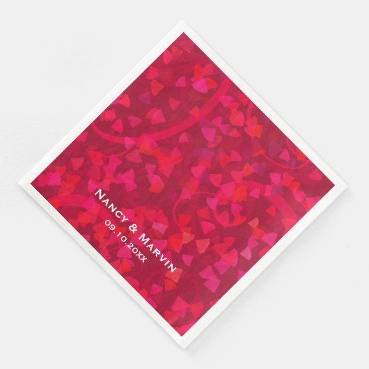 Gepersonaliseerde Ruby 40th Wedding Jubileum Party Servet (Hoek)