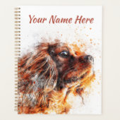 Gepersonaliseerde Ruby Cavalier King Charles Dog Planner (Voorkant)
