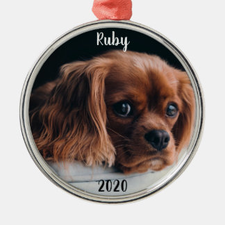 Gepersonaliseerde Ruby Cavalier King Charles Spani Metalen Ornament