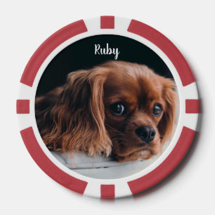 Gepersonaliseerde Ruby Cavalier King Charles Spani Poker Chips