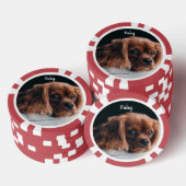 Gepersonaliseerde Ruby Cavalier King Charles Spani Poker Chips (Opstapeling)