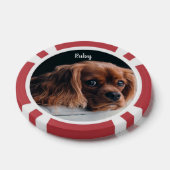 Gepersonaliseerde Ruby Cavalier King Charles Spani Poker Chips (Enkel)