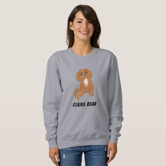 Gepersonaliseerde Ruby Cavalier King Charles Spani Trui (Voorkant volledig)