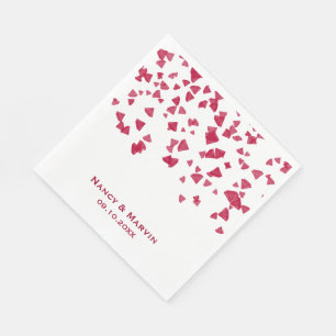 Gepersonaliseerde Ruby Confetti 40e Jubileum Party Servet