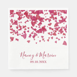 Gepersonaliseerde Ruby Confetti 40e Jubileum Party Servet