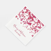 Gepersonaliseerde Ruby Confetti 40e Jubileum Party Servet (Hoek)