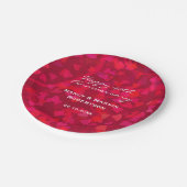 Gepersonaliseerde Ruby Gem Red 40e Jubileum Party Papieren Bordje (Gekanteld)