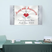 Gepersonaliseerde Ruby Happy 40th Jubileum Banner (Beurs)