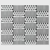 Gepersonaliseerde rug en wit geïnspireerde verjaar cadeaupapier (Vlak)