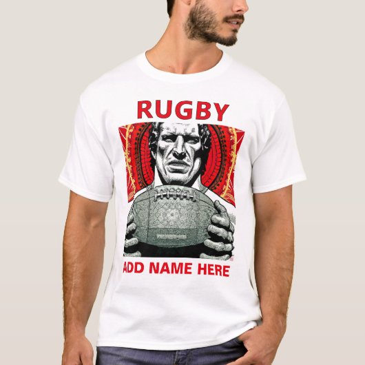 Gepersonaliseerde Rugby T-Shirt (Voorkant)