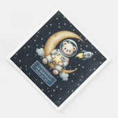 Gepersonaliseerde Ruimte Beer servetten voor Boy P (Hoek)