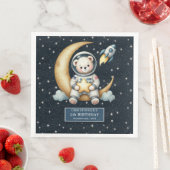 Gepersonaliseerde Ruimte Beer servetten voor Boy P (Insitu)