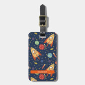 Gepersonaliseerde ruimte katten Bagagelabel (Voorkant verticaal)