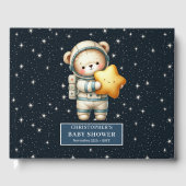 Gepersonaliseerde ruimte Teddy Bear Gastboek Baby  Gastenboek (Voorkant)
