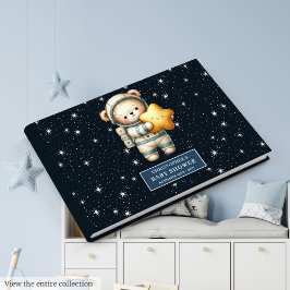 Gepersonaliseerde ruimte Teddy Bear Gastboek Baby  Gastenboek