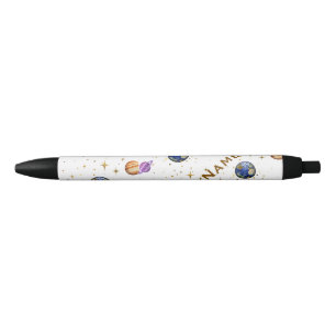 Gepersonaliseerde Ruimte Thema Planeten & Sterren  Zwarte Inkt Pen