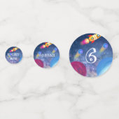 Gepersonaliseerde ruimte verjaardag confetti (Voorkanten)