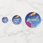 Gepersonaliseerde ruimte verjaardag confetti (Achterkanten)