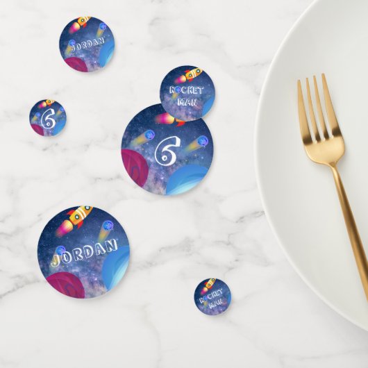 Gepersonaliseerde ruimte verjaardag confetti (Groep)