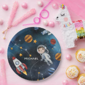 Gepersonaliseerde ruimtevaart Astronaut Shuttle Tr Papieren Bordje (Feest)