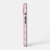 Gepersonaliseerde ruitjes Gingham iPhone 16 Hoesje (Linkerkant)