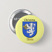 Gepersonaliseerde Ruiz Historisch Schild Ronde Button 5,7 Cm (Voorkant /achterkant)