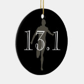 Gepersonaliseerde Runner 13.1 de Helderheid Van ee Keramisch Ornament (Rechts)