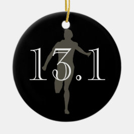 Gepersonaliseerde Runner 13.1 de Helderheid Van ee Keramisch Ornament