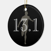 Gepersonaliseerde Runner 13.1 de Helderheid Van ee Keramisch Ornament (Links)