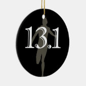 Gepersonaliseerde Runner 13.1 de Helderheid Van ee Keramisch Ornament (Rechts)