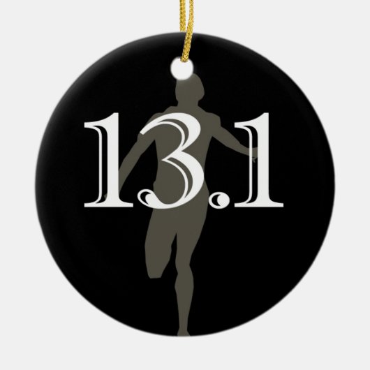 Gepersonaliseerde Runner 13.1 de Helderheid Van ee Keramisch Ornament (Voorkant)