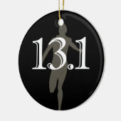 Gepersonaliseerde Runner 13.1 de Helderheid Van ee Keramisch Ornament (Links)