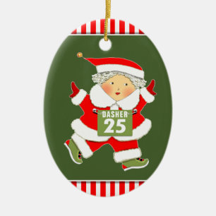 Gepersonaliseerde Runner Collectible Keramisch Ornament