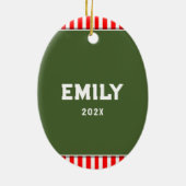 Gepersonaliseerde Runner Collectible Keramisch Ornament (Achterkant)