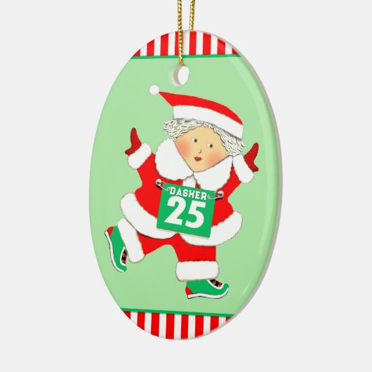 Gepersonaliseerde Runner Collectible Keramisch Ornament (Links)
