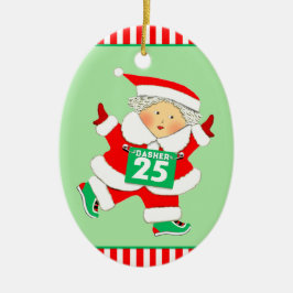 Gepersonaliseerde Runner Collectible Keramisch Ornament