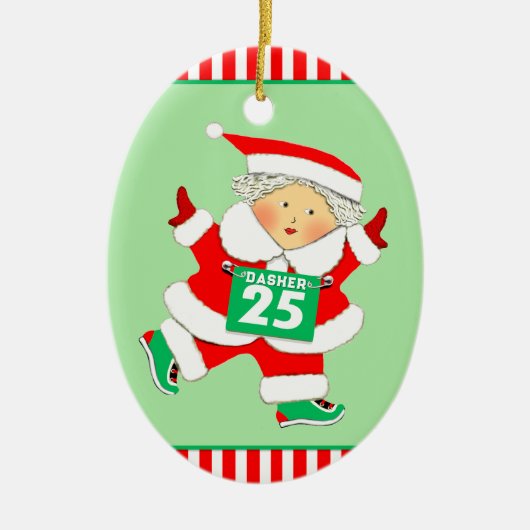 Gepersonaliseerde Runner Collectible Keramisch Ornament (Voorkant)