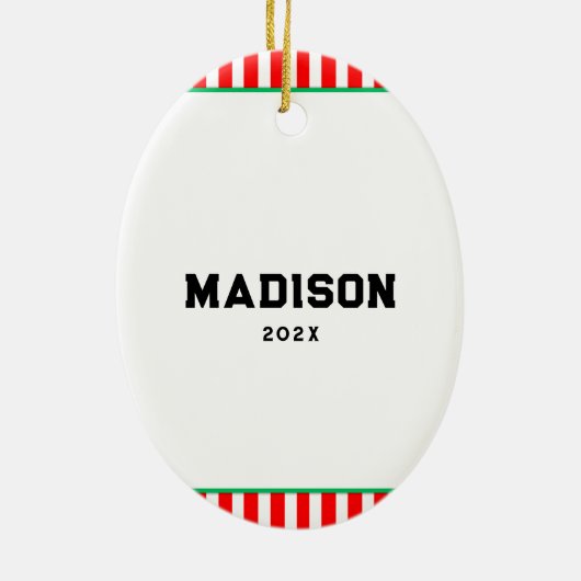 Gepersonaliseerde Runner Collectible Keramisch Ornament (Achterkant)