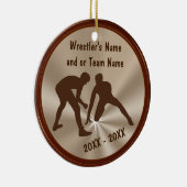 Gepersonaliseerde rustelversieringen en teamcadeau keramisch ornament (Rechts)