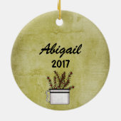 Gepersonaliseerde Rustic Mountain Country Moose Ho Keramisch Ornament (Achterkant)