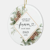 Gepersonaliseerde Rustic Pine Dad Memorial Ornamen Keramisch Ornament (Links)