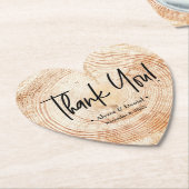 Gepersonaliseerde Rustic Wedding Wood Diskette Har Kartonnen Onderzetters (Gekanteld)