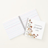 Gepersonaliseerde Rustic Wildflower Bloemenjournaa Notitieboek (Binnen)