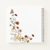 Gepersonaliseerde Rustic Wildflower Bloemenjournaa Notitieboek (Achterkant)