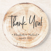 Gepersonaliseerde Rustic Wood Disk Dank u Weddensc