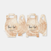 Gepersonaliseerde Rustic Wood Grain Dank u Weddens Bedankdoosjes (Uitgevouwen)