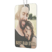 Gepersonaliseerde rustieke 2 foto beste papa ooit luchtverfrisser (Links)