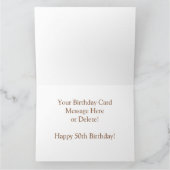 Gepersonaliseerde rustieke 50e verjaardagskaarten  kaart (Binnen)