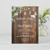 Gepersonaliseerde rustieke Afstuderen Design Kaart (Staand voorkant)