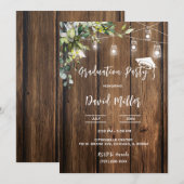 Gepersonaliseerde rustieke Afstuderen Design Kaart (Voorkant / Achterkant)